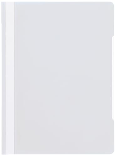 Conipa 25 x Schnellhefter Transparent DIN A4 (Set) mit Beschriftungsfeld PP-Kunststoff (Plastik) - Hefter & Mappe Schule & Büro (stabil) - Heft-Mappen Organisation (PVC-frei) transparentes Deckblatt