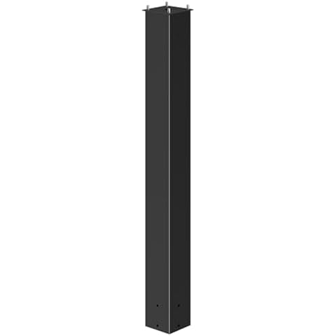 Ganiude Metal Mailbox Post for Outside, 43 x 4 x 4 inches Heavy Duty In-Ground Mounting Mail Stand,Powder Coated Black, Easy Installation for Residential Use Cover