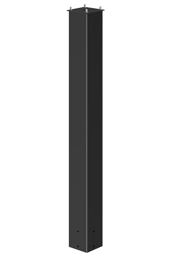 Ganiude Metal Mailbox Post for Outside, 43 x 4 x 4 inches Heavy Duty In-Ground Mounting Mail Stand,Powder Coated Black, Easy Installation for Residential Use