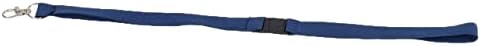 EUROPEL Textile Lanyard 20mm with Neck Strap and Metal Clip for ID Badge Holder, 10 Pack, 121277, Blue