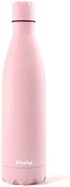 Lifestyl Stainless Steel Water Bottle | 24 Hrs Cold & 12 Hrs Hot| Thermoshield Technology Vacuum Insulated Metal Water Bottles, Leak-Proof Drinks Bottle for Sports, Gym, Yoga, Cycling (750 ml, White)