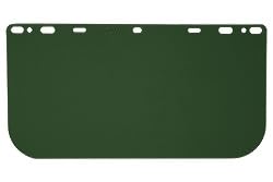 8 in.x15.5 .040 Medium Green Polycarbonate Faceshield