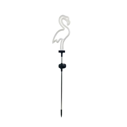 Lampe flamant rose solaire de 73.9 cm en métal étanche pour décoration de jardin et pelouse