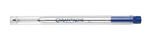 Caran d'Ache- Recharge Bleu Medium pour stylos Bille Caran d'Ache