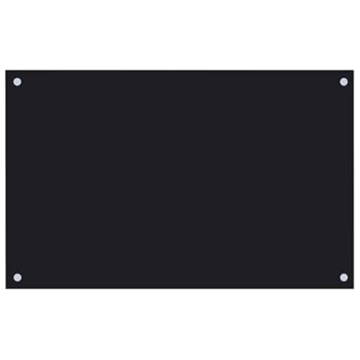 ACAGALA Panel de pared de cocina de vidrio templado, 80 x 50 cm, panel posterior de cristal para cocina, protección contra salpicaduras para cocinas modernas, color negro | Ya disponible en tu tienda friki favorita! En mundofriki.es!