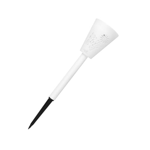 SAFIGLE Lámpara Solar de Estaca para Jardín Luz Exterior Energía Solar Color Blanco Luces LED Multicolor Ajustables Diseño Hueco para Césped y Patio 1 Unidad Color