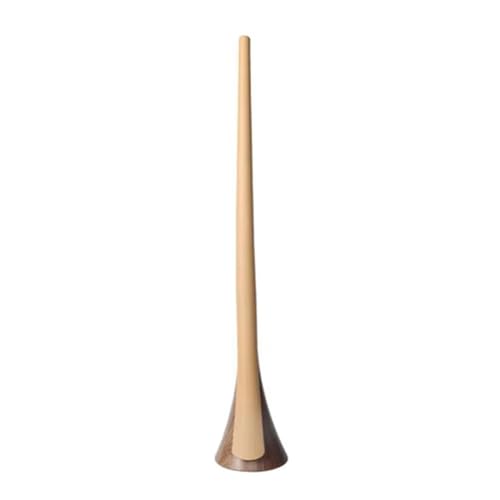 Generchin Chausse-Pied Extra Long en Bois, Manche Ergonomique pour Femmes Âgées et Enceintes, Chausse-Pied Autoportant Jaune