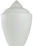Small White Polyethylene Acorn Lamp Post Globes, Neckless with 5.25 Inch Opening