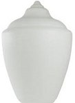 Small White Polyethylene Acorn Lamp Post Globes, Neckless with 5.25 Inch Opening