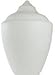 Small White Polyethylene Acorn Lamp Post Globes, Neckless with 5.25 Inch Opening