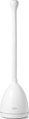 OXO Good Grips Toilet Plunger with Holder and Drip Tray - Wh...