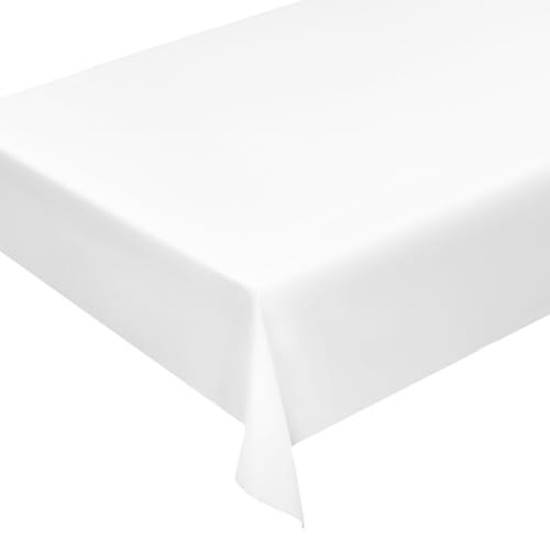 Nappe rectangulaire blanche lot de 10 pour couvrir grande table - 5