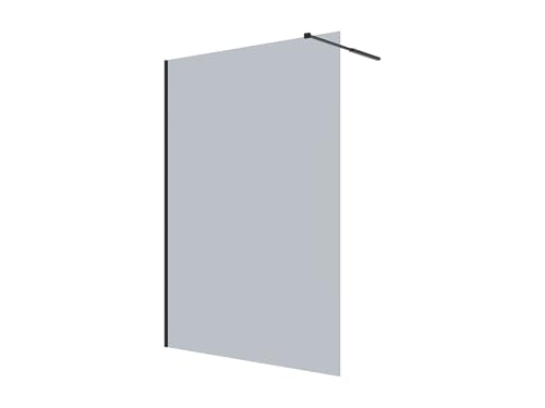 Vente-unique - Paroi de douche à l'italienne - Verre fumé gris - 140x200 cm - MALIKA II