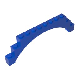 XYEIUGO GDS-676 18838 6108 Brick Arch 1x12x3 Raised Arch, Blue, 10 PCS — image 1