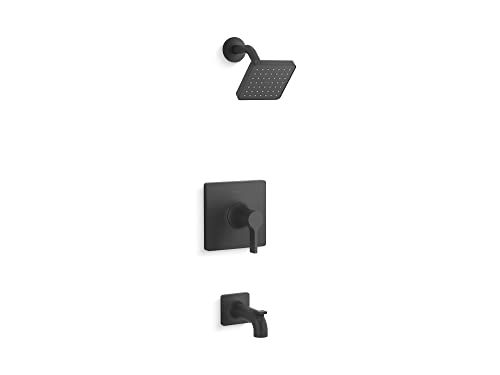 KOHLER TS28127-4G-BL Venza Rite-Temp Bath and Shower Trim Kit Bath / Shower Faucet Set 1.75 GPM Matte Black