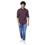 Image of Spykar Men's Regular Fit N /A Full Sleeve Striped Casual Shirts