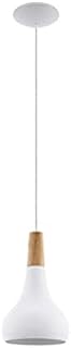Eglo 96981 SABINAR Pendant Light in White Steel and Wood