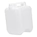 Oshhni Caraffa in plastica Hdpe da 5 Litri con Tappi da 45 mm Manico per Uso Alimentare con Contenitori Serbatoio per, Bianco