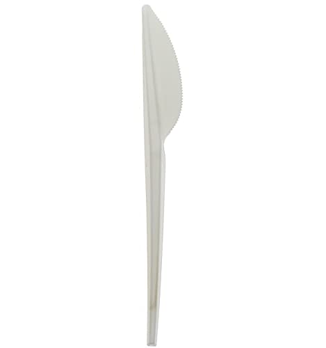 Coltelli in C-PLA Biodegradabile Compostabile - 50 Pezzi