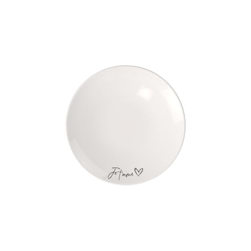 Villeroy & Boch - Statement piatto da colazione Je t'aime 21x21x2,5cm, piatto di porcellana bianco