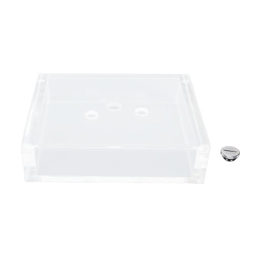 Depósito de refrigeración por agua acrílico transparente rectangular de alta claridad con rosca G1/4