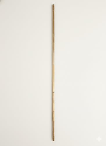 Cane Crafts Bamboo Wooden Cane Stick Danda Lathi for Weight Loss Exercise Yoga Morning Walk Self Defence (6ft)