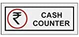 Akshat Enterprises cash counter-Sign Board, Standard Thickness, Stainless Steel Sheet (Metal) Etching Size 12" X 4"