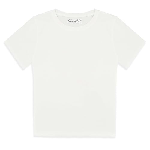 90angle8 Camiseta de mujer de algodón blanco, camiseta de manga corta, talla única, M Basic, Infección De 1, M