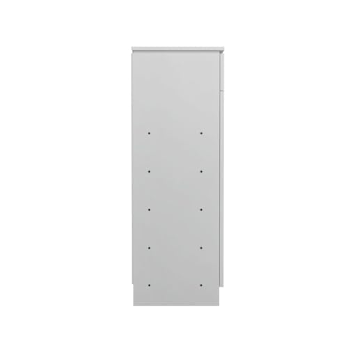 Image of Amazon Brand - Solimo Eva 2 Door Shoe Cabinet | Engineered Wood | Footwear Organizer with 1 Drawer and 4 Shelves | Wooden Shoe Rack for Home & Office | 12 Months Warranty | White