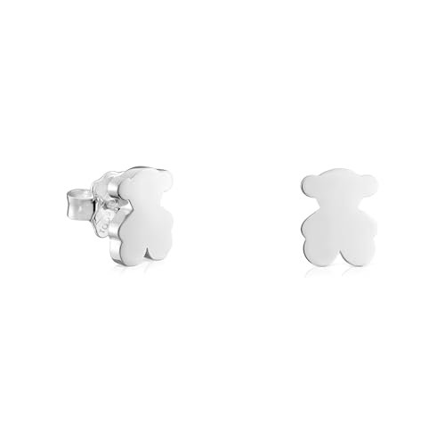 TOUS Pendientes para Mujer con Motivo de Oso de Plata de Primera Ley, 10 mm, Colección Sweet Dolls