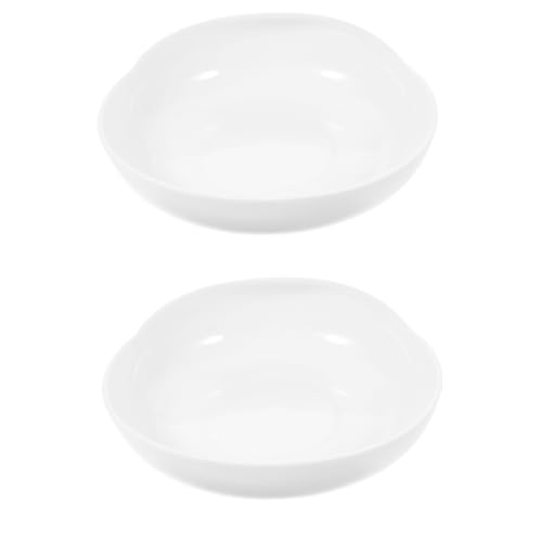 Homoyoyo 2pcs Senior Base Bowl Self-Feeding Dish for Elderly and Handicapped Spill Design Portable Dining Tableware for Seniors