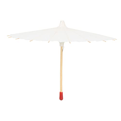Guarda-chuva Clássico de Papel Branco para Decoração de Festa de Casamento e Acessórios Fotográficos
