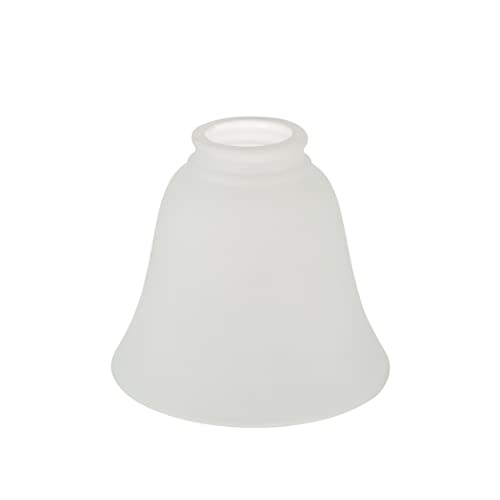 Image of Aspen Creative 23136-4A Transitional Frosted Ceiling Fan Shade, 2-1 /8 inch Fitter, 4-3 /4 inch Diameter x 5-3 /8 inch Height, 4 Pack Replacement Glass