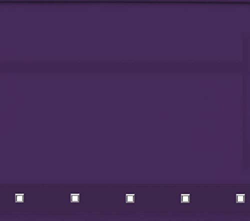 Square Eyelet Roller Blind Easy Fit Trimable Home Office Window Blinds (Aubergine Purple, 60cm x 165cm (23.6" x 65"))