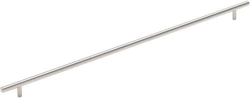 Image of Amerock 21-7 /16 inch Bar Pulls Stainless Steel Drawer Pull | 21-7 /16 inch (544mm) Center-to-Center Mounting Distance and 24-9 /16 inch Overall Length, Durable Stainless Steel Cabinet Hardware