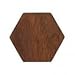 Cojín para anillos de boda, cojín para anillos de boda, joyero, soporte para anillos, caja con cojín para boda, propuesta, compromiso, caja de anillo de nuez (Hexagon)