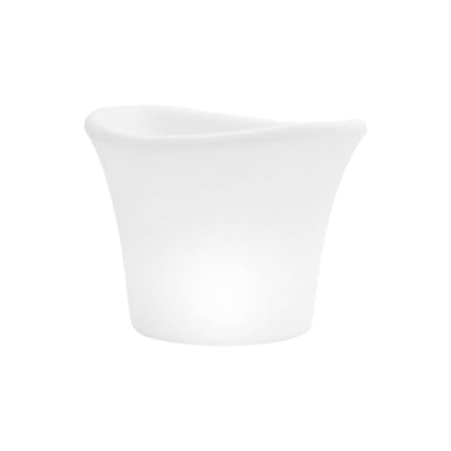 newgarden - AZOHÍA Cubitera Iluminada con Batería Recargable y Muy Resistente Al Exterior. Luz LED RGB. Incluye Mando a Distancia. Hecha de Polietileno. Resistencia IP54