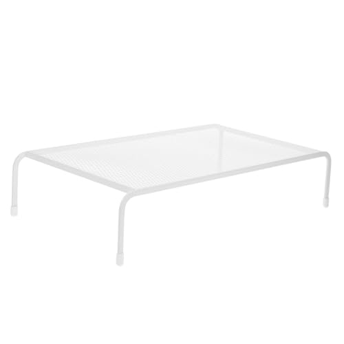 YOSADIER Soporte de Monitor Elevador de Escritorio Capa para Ordenador Portátil con Base de Hierro Organizador de Espacio y Almacenamiento Multifuncional