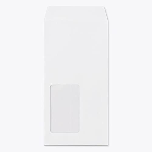 山櫻 封筒 長3 窓付 中貼 B480 本ケントCoC 紙厚100g 〒枠ナシ 100枚 / セロ窓 A4三折用 白 無地 郵便番号枠なし 00564032-0100