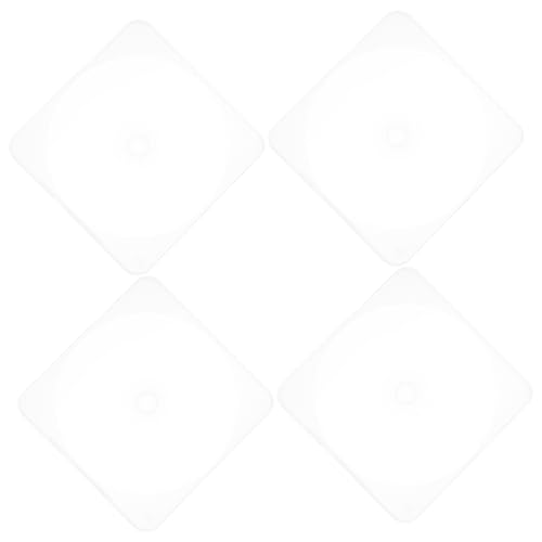 CIYODO 4pcs Plastic CD Cases Semi Transparent DVD Holder Storage Box for DVDs and Game Discs Scratch Resistant Design for Music and Data Discs