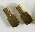 Shelf Support, 5mm Pin, Brass Plated, Spoon Foot 100/Pk