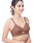 Image of Brida Kavya Xtra Soft Cotton Round Stitch Bra for Women | Full Coverage | Double Layered | Non-Padded | Wireless | Saree Bra for Heavy Bust | Daily Use | Combo