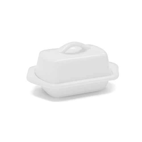 Chantal Mini Butter Dish, White
