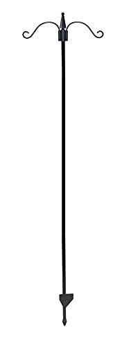 Honeyfield's 78485997, Wild Bird Comedero de Pájaros. Estación de alimentación con Acabado Decorativo Dos Ganchos. Metal, Independiente Listo para el jardín al Aire Libre, Negro, 5,5 x 49 x 10,5 cm Cover