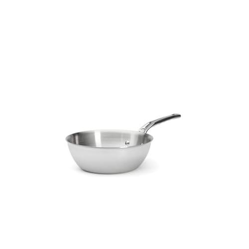 De Buyer - Sauteuse à queue bombée en inox 5 couches AFFINITY - 20 cm - Fabriquée en France, Sans PFAS, Montée Rapide en Température, Inox 18/10, Tous...