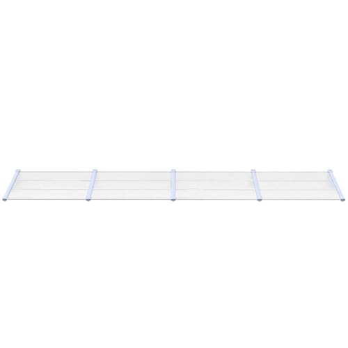 Auvent de porte en polycarbonate transparent gris 396x90 cm - 4