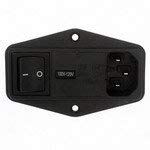 764-00/003, Power Entry Module Unfiltered M 3 POS 250VAC 10A Switch/Fuse ST 1 Port (5 Items)