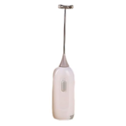 Espumador de leche de mano, funciona con pilas, batidor eléctrico portátil, espumadora de leche multifuncional, batidor de acero inoxidable, motor silencioso, batidor de mano para espumar leche