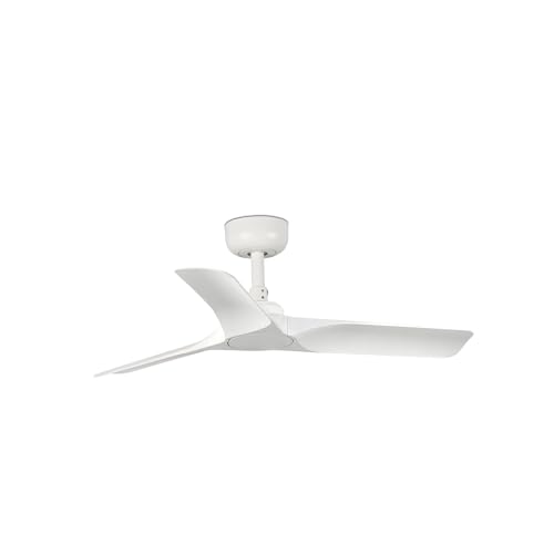 FARO BARCELONA Ventilateur de plafond HEY S acier, ABS blanc mat H: 24,3cm Ø90cm
