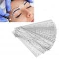 Eyebrow Ruler Stencils, Transparent Mapping Stickers for Microblading Henna, Brow Extensions